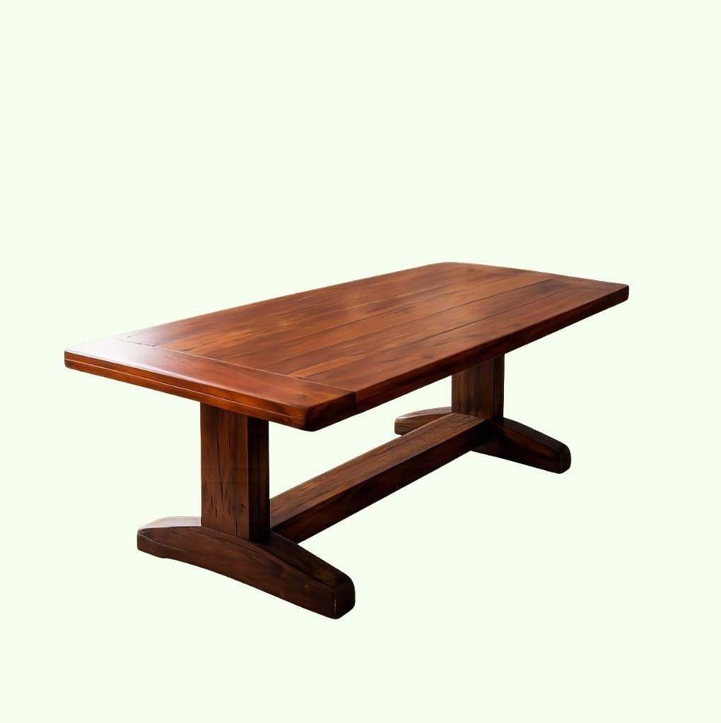 Massivholz Tisch KOFI freigestellt auf hellem Hintergrund