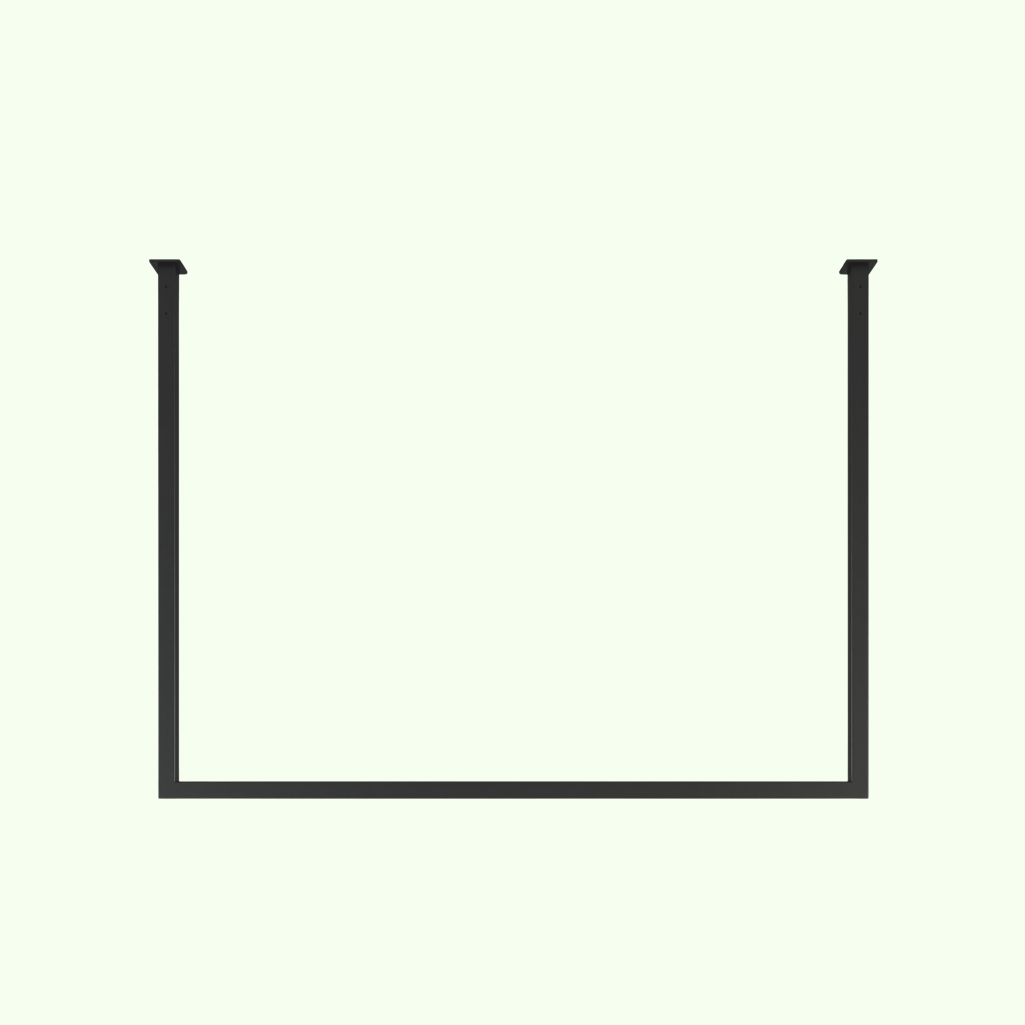 Schwarze RUBI Garderobenstange freigestellt auf hellem Hintergrund