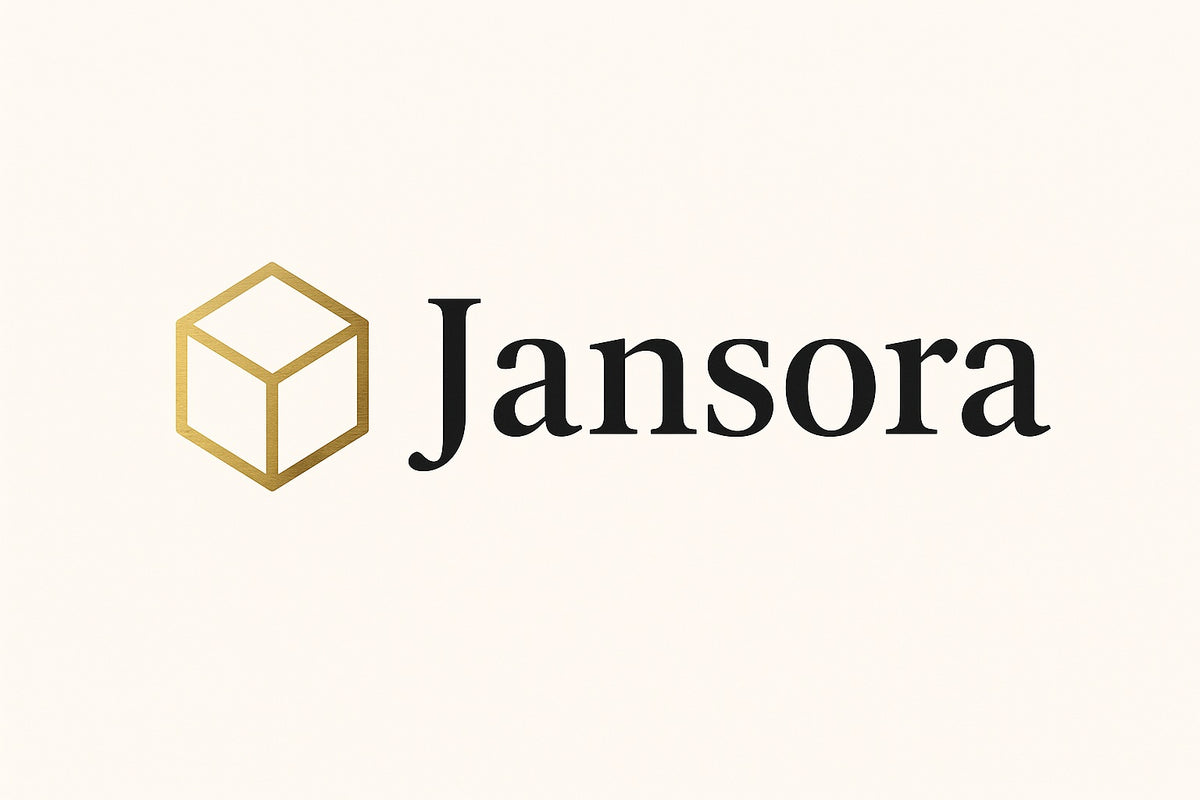 Jansora Wort-Bildmarke freigestellt auf hellem Hintergrund