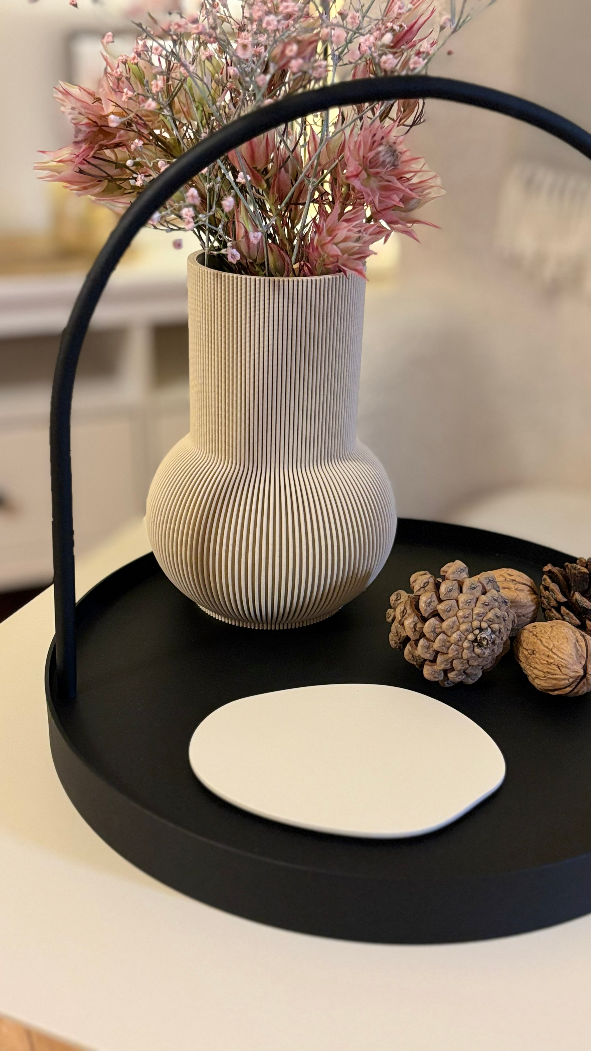Bundle Deko Styling Set mit Designvase, Untersetzer und Serviertablett